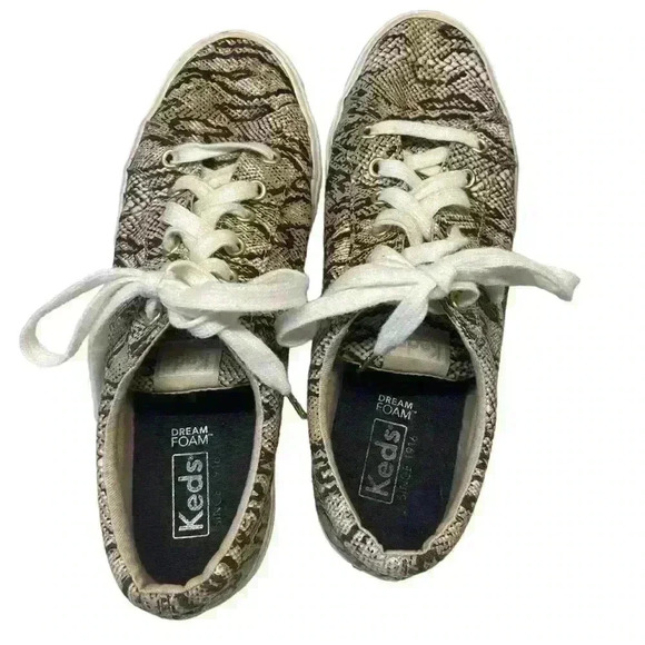 Keds Women's Jump Kick Snakeskin Sneaker Size 8.5 Casual Comfortable Sporty - Picture 3 of 14